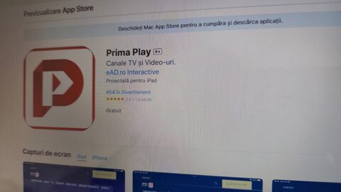 Aplicația PrimaPlay a ajuns și pe iOS