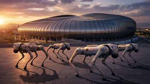 Ce legătură există între Campionatul Mondial de Fotbal și câinii roboți?