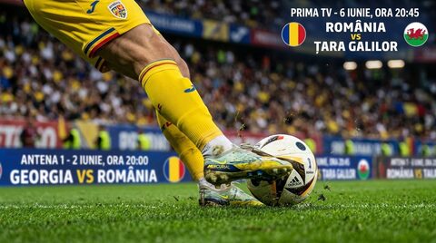 Prima TV transmite pe 6 iunie România – Țara Galilor, primul meci acasă al lui Hagi ca nou selecționer al naționalei de fotbal. Georgia și România va fi transmis de Antena 1, pe 2 iunie.