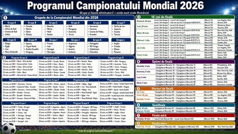 Programul Campionatului Mondial 2026 la Antena
