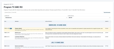 Recomandări TV pentru iulie 2026: AMC, Film Mania, JimJam, Minimax și TV Paprika