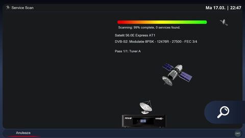 Un important satelit tv rusesc a încetat brusc sa funcționeze: abonații DTH-urilor Trikolor TV, NTV Plus și Russkiy Mir au rămas fără semnal.